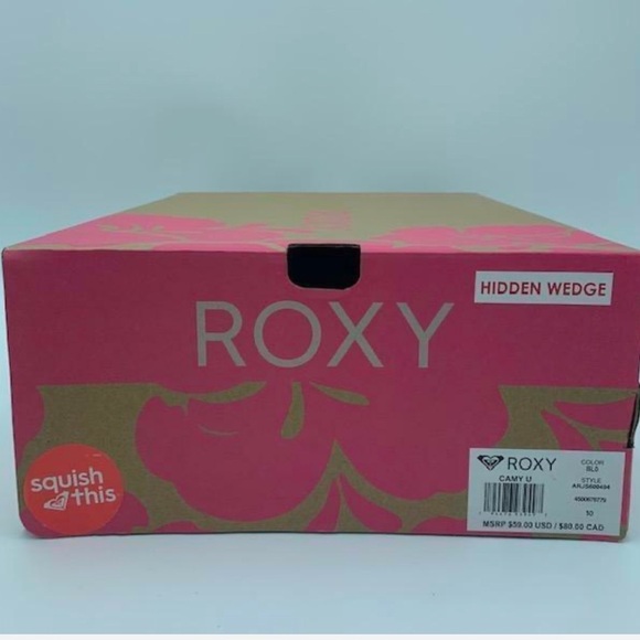 Roxy Black Camy U Hidden Wedge High Top Sneakers Size 10 New in Box* - Picture 3 of 12
